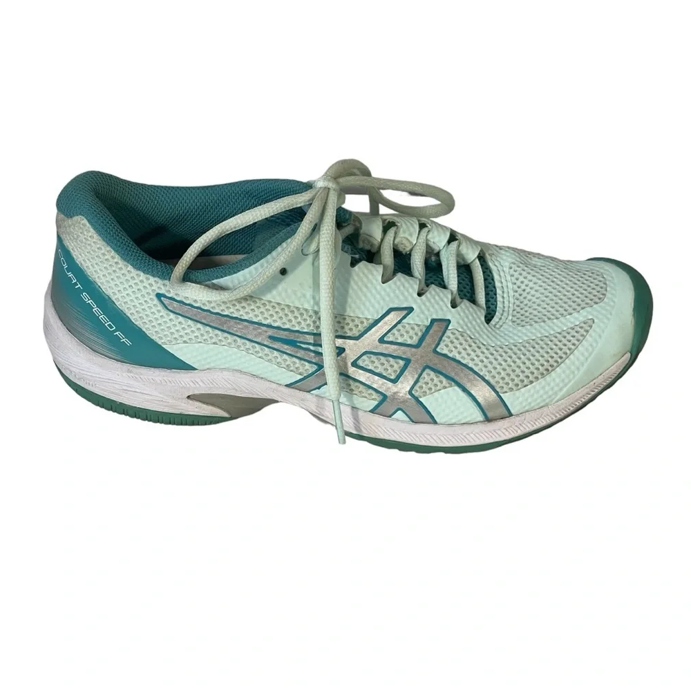 Women’s ASICS Green 1042 A080 Court Speed Flytefoam Lace Up Sneakers Sz 8